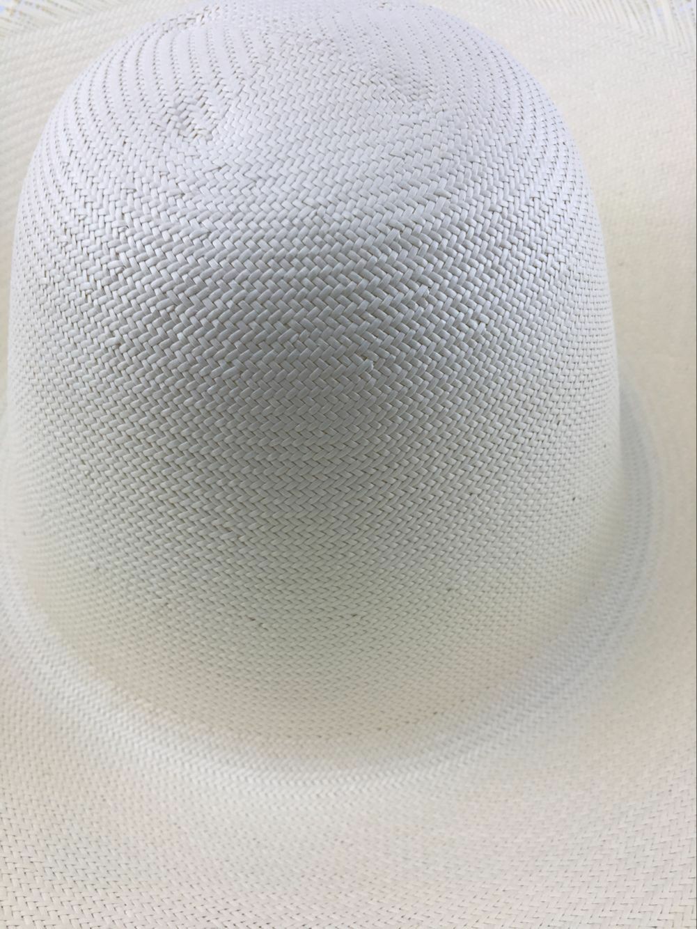White 3BU Japanese Toyo Paper Solid 2x2 Weaving Cowboy Hat Body