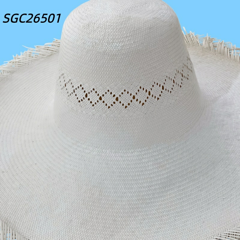 White Waxed 5BU Domestic Straw Cowboy Hat Body