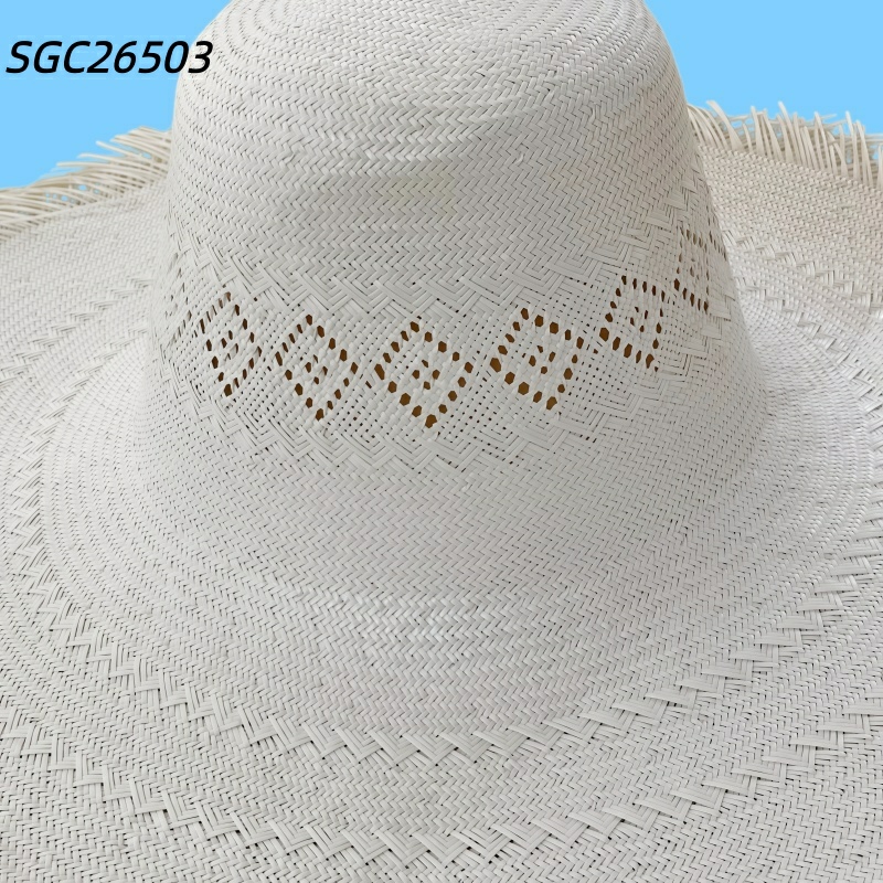White 5BU Domestic Waxed Straw Cowboy Hat Body