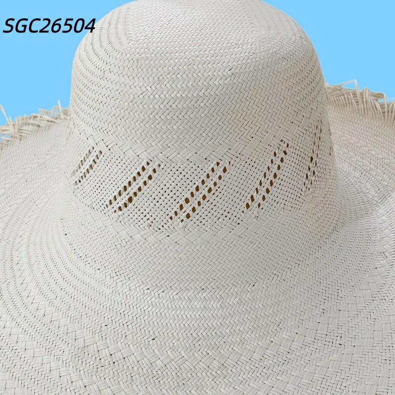 White 5BU Domestic Waxed Straw Cowboy Hat Body