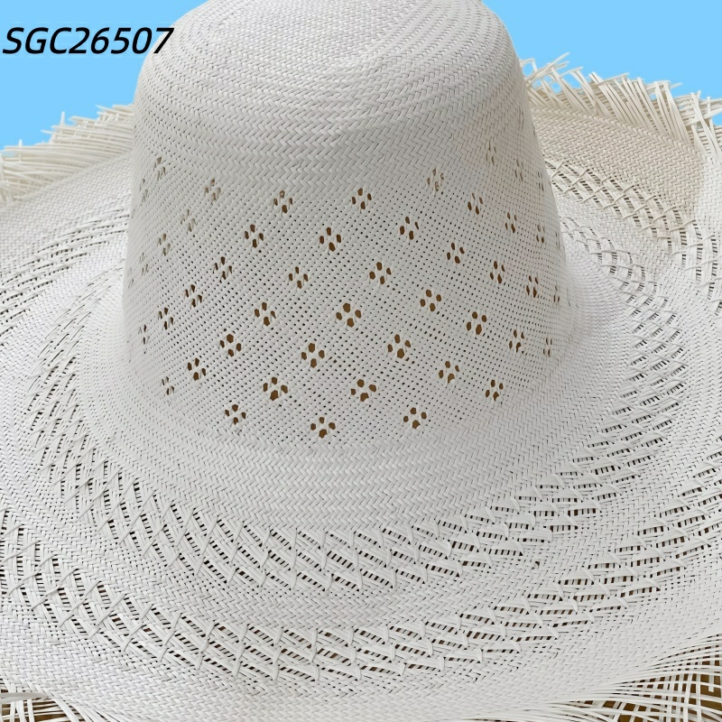 White 5BU Domestic Waxed Straw Cowboy Hat Body