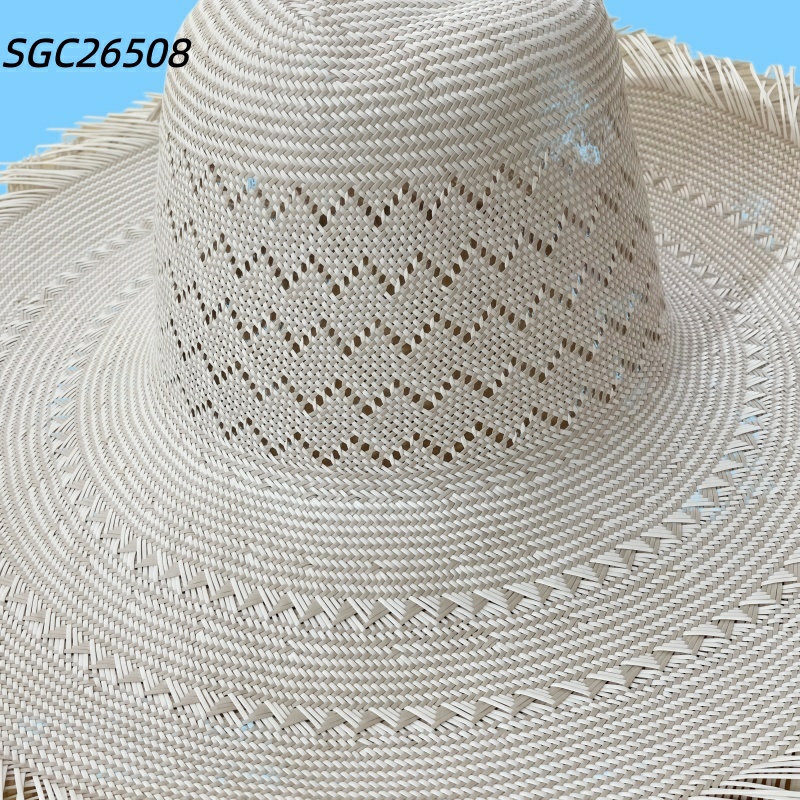 Beige 5BU Domestic Waxed Straw Cowboy Hat Body