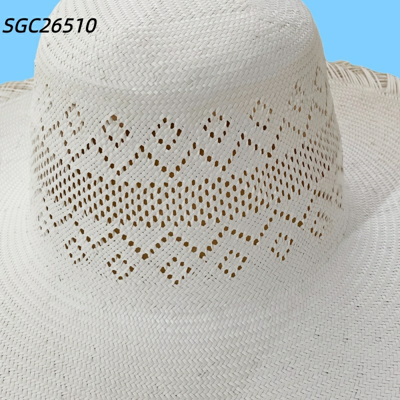 White 5BU Domestic Waxed Straw Cowboy Hat Body