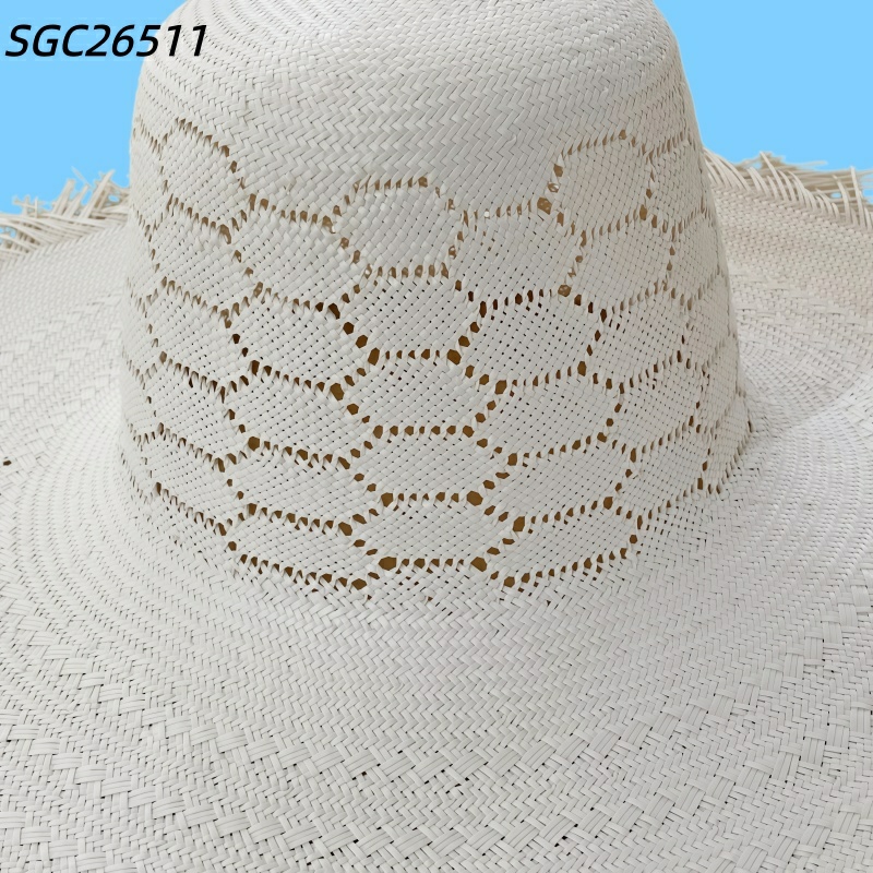 White 5BU Domestic Waxed Straw Cowboy Hat Body