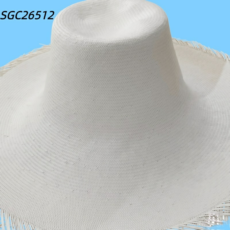 White 5BU Domestic Waxed Straw Solid Cowboy Hat Body